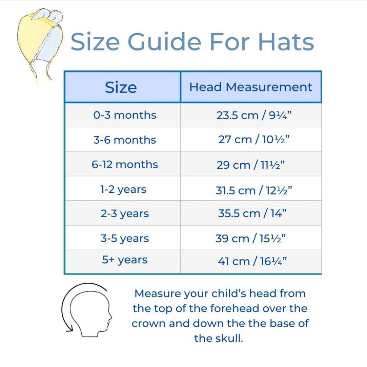 1-2 Year Winter Hats