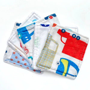 Colourful Cars Set of 5 Reusable Wipes