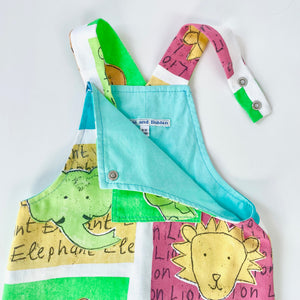 Colourblock Safari Animals Dungarees