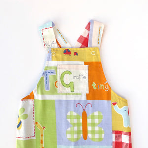 Alphabet Animals Patchwork Dungarees