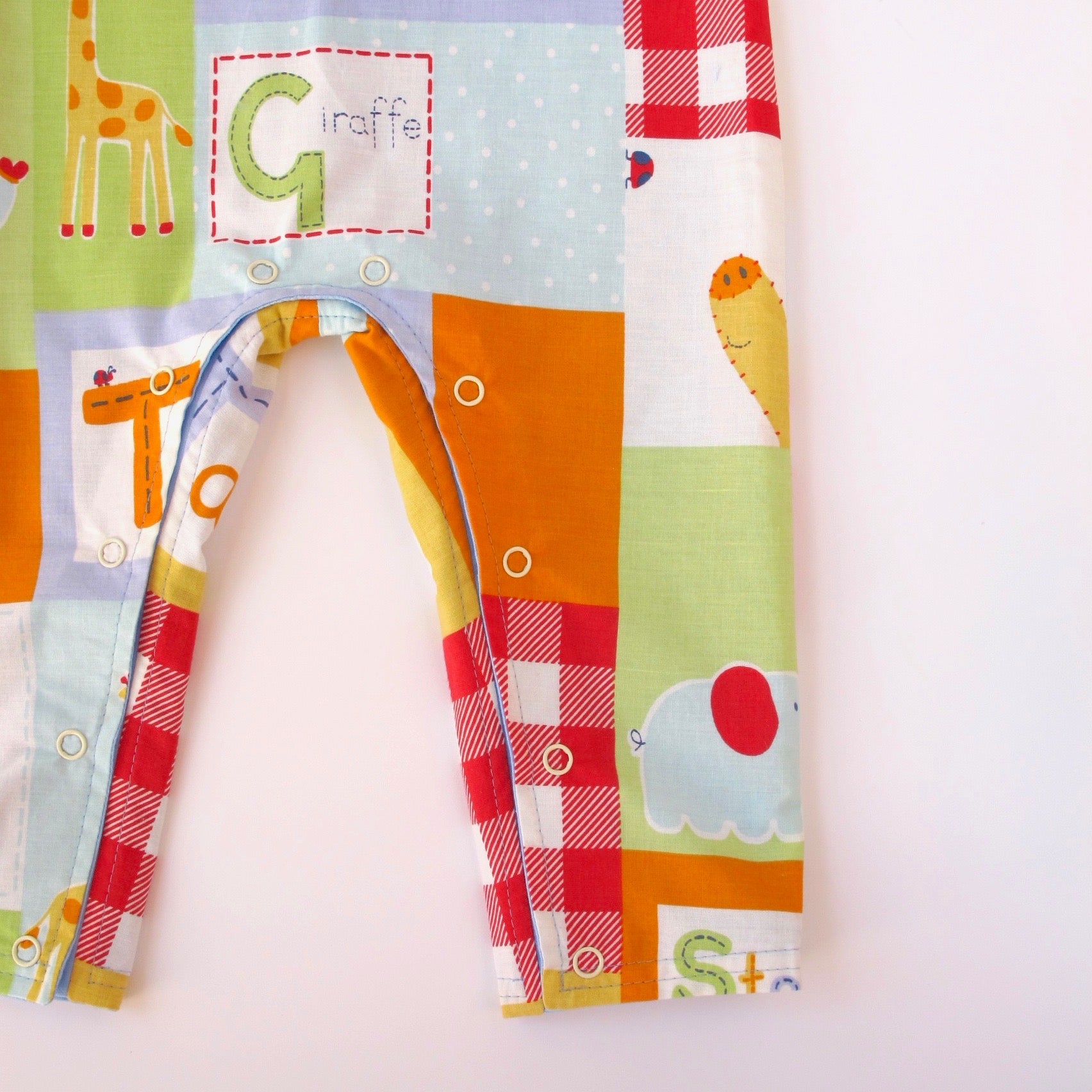 Alphabet Animals Patchwork Dungarees