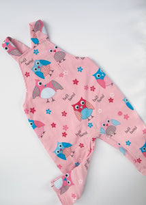 Pink Owl Dungarees