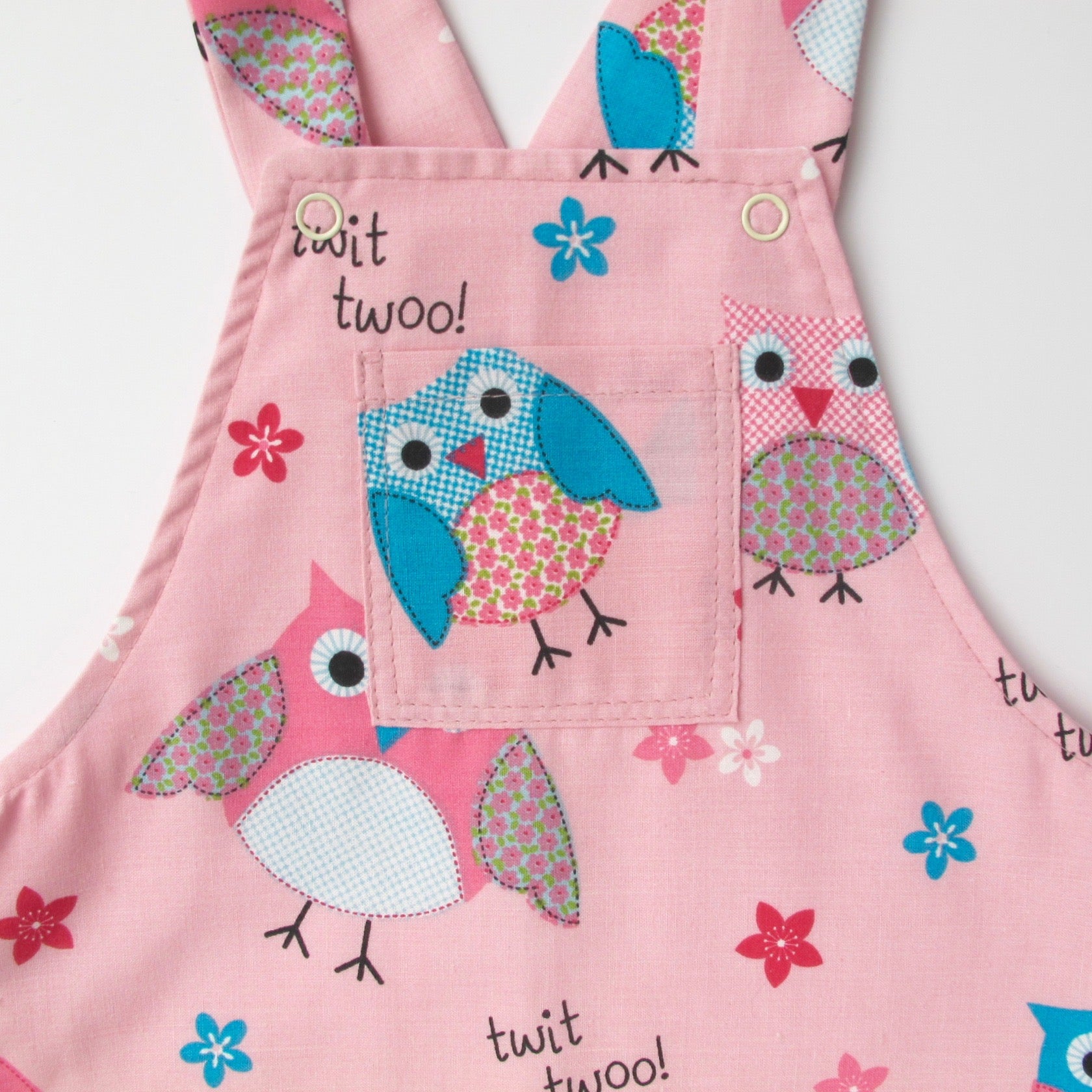 Pink Owl Dungarees