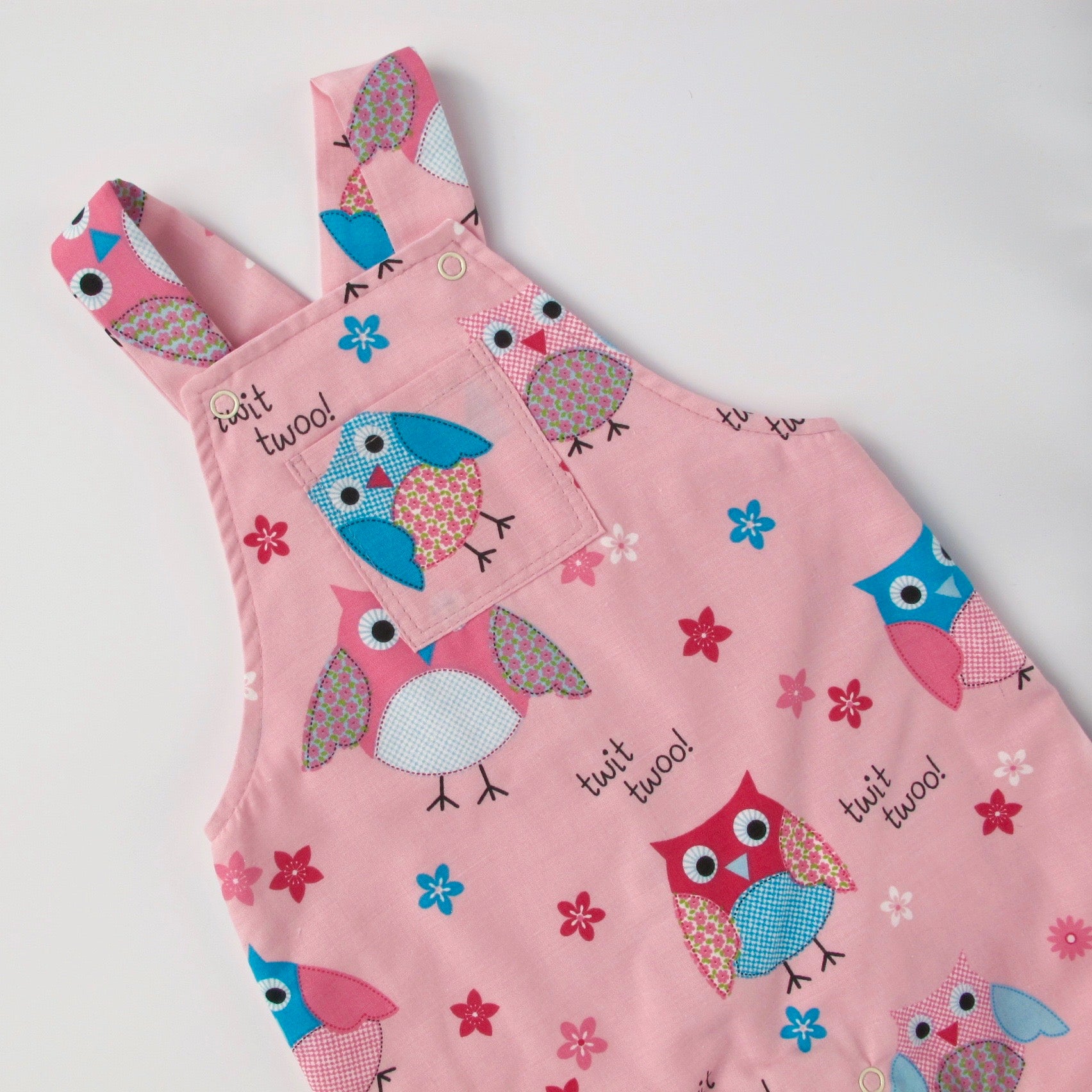 Pink Owl Dungarees