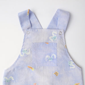 Blue Rabbits and Teddies Dungarees