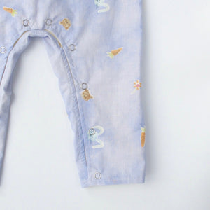 Blue Rabbits and Teddies Dungarees